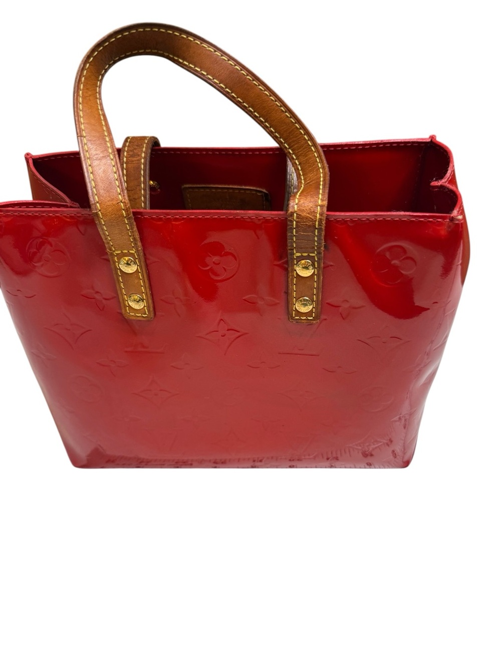 Louis Vuitton Red Vernis Tote- see callouts